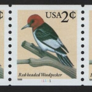 Scott# 3045 "RED HEADED WOODPECKER" COIL PNC7, PLATE# 11111