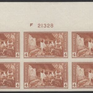 Scott# 759 "MESA VERDE" MNH IMPERF PLATE BLOCK (6) PLATE# 21328