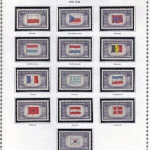 Scott# 909-921 "OVERRUN COUNTRIES" COMPLETE SINGLES SET (13) MNH