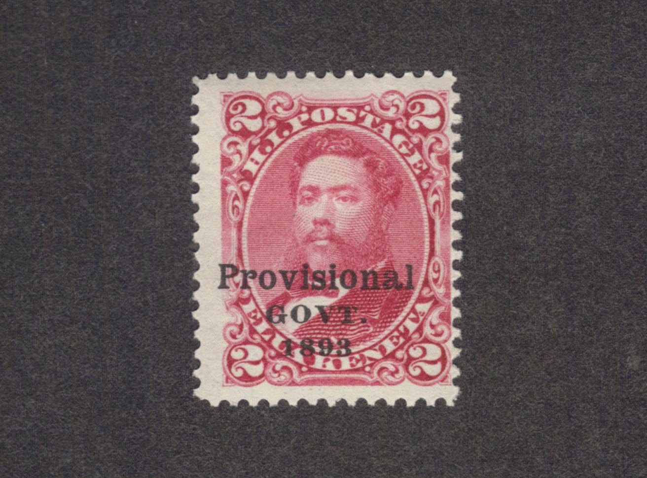 HAWAII Scott# 66 KING DAVID KALAKAUA, PROVISIONAL GOVT. OVERPRINT, MINT *  SEE DETAILS *