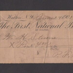 (5) PROMISSORY BANK NOTES WITH REVENUE STAMPS CIRCA 1900 * SEE DETAILS * - Image 3