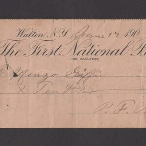 (5) PROMISSORY BANK NOTES WITH REVENUE STAMPS CIRCA 1900 * SEE DETAILS * - Image 5