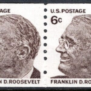 Scott# 1305 FRANKLIN D ROOSEVELT HORIZONTAL COIL PAIR, MNH