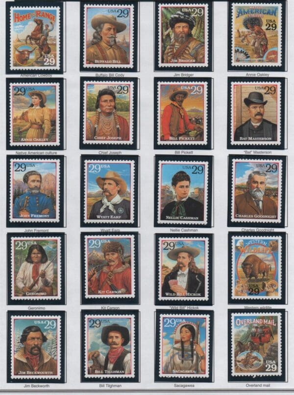 Scott# 2869 a-t LEGENDS of the WEST, MNH SINGLES SET (20)