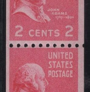 Scott# 850 "JOHN ADAMS-PRESIDENTIAL SERIES" COIL PAIR, MNH