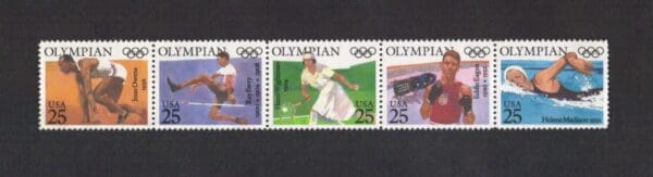 Scott# 2496-2500 "OLYMPIANS" ATTACHED STRIP (5) MNH