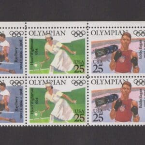 Scott# 2496-2500 "OLYMPIANS" PLATE BLOCK (10) MNH