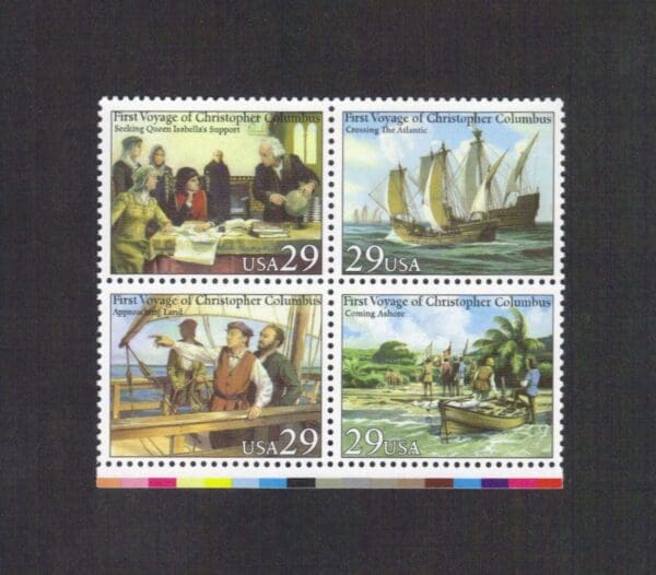 Scott# 2620-23 "FIRST VOYAGE of COLUMBUS" BLOCK (4) MNH