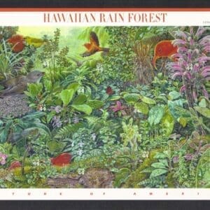 Scott# 4474 "HAWAIIAN RAIN FOREST" NATURE of AMERICA SHEET, MNH