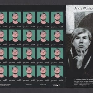 Scott# 3652 "ANDY WARHOL" FULL S/A SHEET (20) MNH