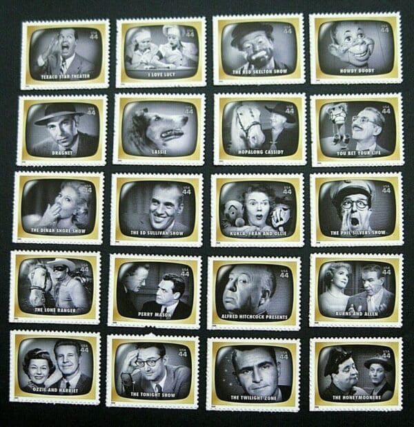 Scott# 4414 "EARLY TV MEMORIES" SINGLES SET (20) MNH