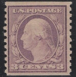 Scott# 493 "WASHINGTON" TYPE I, PERF 10 V COIL, MINT, NICELY CENTERED