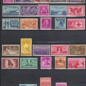 1948 COMMEMORATIVE YEAR SET (28) ISSUES, MNH, NICELY CENTERED