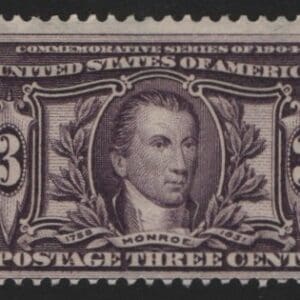 Scott# 325 "MONROE" LOUISIANA PURCHASE, MNH, OG * SEE DETAILS *