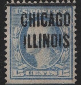 Scott# 382 WASHINGTON USED, CHICAGO PRECANCEL, NICELY CENTERED