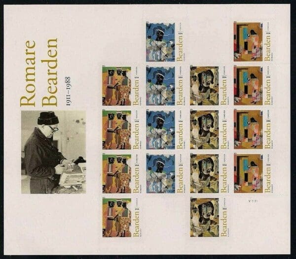 Scott# 4566-69 "ROMARE BEARDEN - ARTIST" S/A SHEET (16) MNH