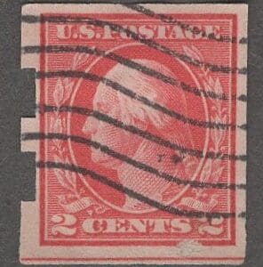 Scott# 482 "WASHINGTON" USED IMPERFORATE SCHERMACK TYPE III PERFS