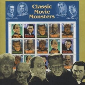 Scott# 3168-72 "CLASSIC MOVIE MONSTERS" SHEET (20) W/ USPS  FOLIO - Image 3