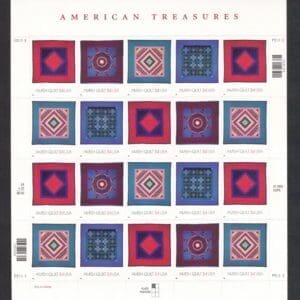 Scott# 3524-27 "AMISH QUILTS" FULL S/A SHEET (20) MNH