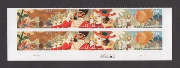 Scott# 4417-20 "THANKSGIVING DAY PARADE" S/A PLATE BLOCK (8) MNH