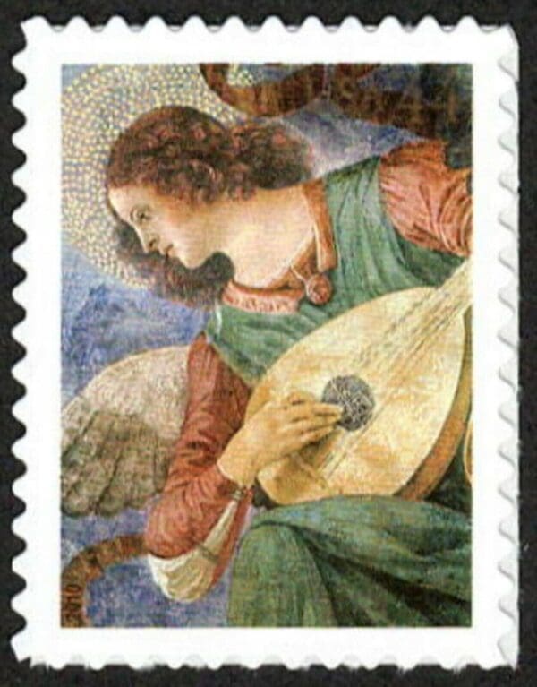 Scott# 4477 "ANGEL WITH LUTE" S/A SINGLE, MNH, NICELY CENTERED