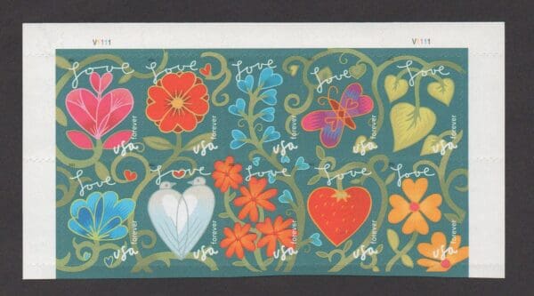 Scott# 4531-40 "GARDEN of LOVE" S/A PLATE BLOCK (10) MNH