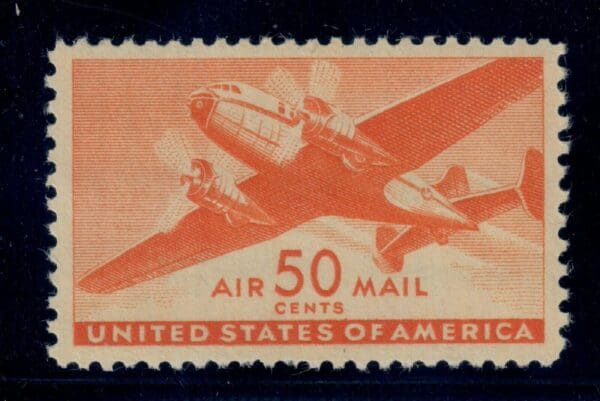 Scott# C31 "TWIN-MOTORED TRANSPORT" SINGLE, MNH, NICELY CENTERED