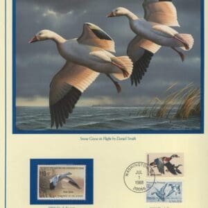 Scott# RW55 "DUCK STAMP" 1988 "SNOW DUCKS" P.C.S. STAMP FOLIO PAGES