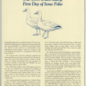 Alternative view of Scott# RW55 "DUCK STAMP" 1988 "SNOW DUCKS" P.C.S. STAMP FOLIO PAGES