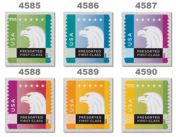 Scott# 4585-90 "SPECTRUM EAGLES" S/A SINGLES SET (6) MNH