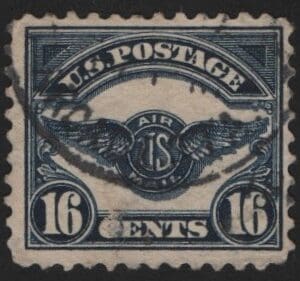 Scott# C5 "AIR SERVICE EMBLEM" SINGLE, USED, LITELY CANCELLED