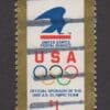 Scott# 2539 "USPS EAGLE and OLYMPIC RINGS" USED, BAR GRID CANCEL
