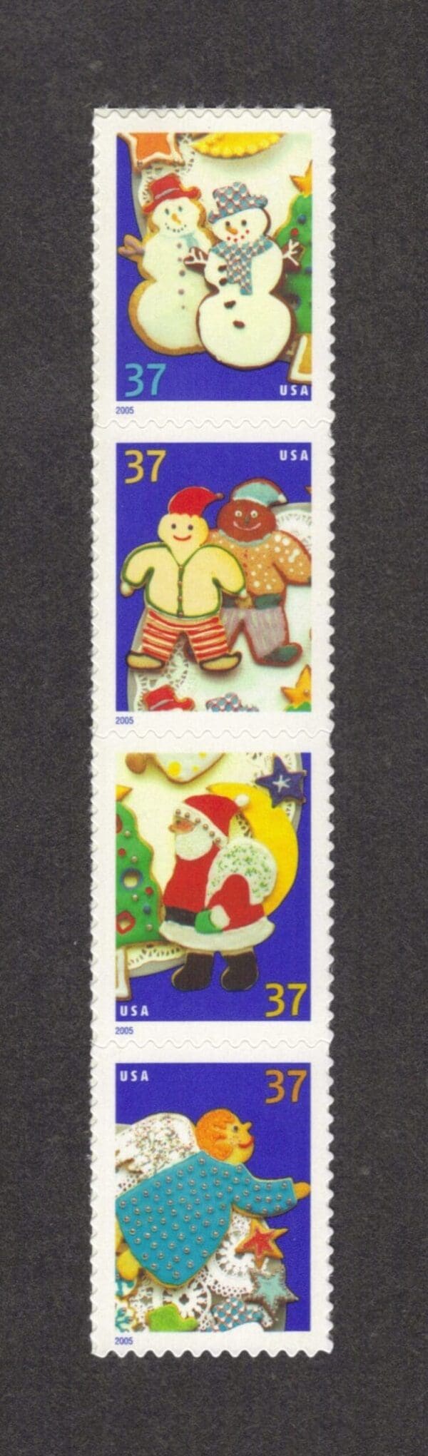 Scott# 3949-52 CHRISTMAS-S/A VERTICAL STRIP (4) MNH