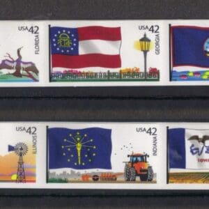 Scott# 4283-92 "FLAGS OF OUR NATION" PNC STRIPS of (5) EACH, MNH