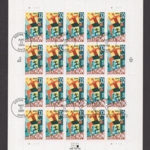 Scott# 3067 "MARATHON RUNNER" FULL SHEET FDC PRESENTATION FOLDER