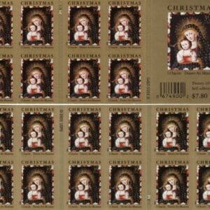 Scott# 4100a "MADONNA & CHILD - I CHACON" 2 SIDED BOOKLET PANE (20) MNH