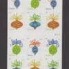 Scott# 4579-82B "HOLIDAY BAUBLES" ATM BOOKLET PANE (18) MNH