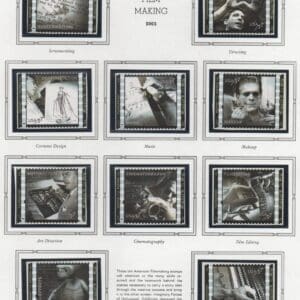 Scott# 3772 "AMERICAN FILMMAKING" SINGLES SET (10) MNH