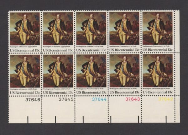 Scott# 1704 "BICENTENNIAL" PLATE BLOCK (10) MNH, NICELY CENTERED