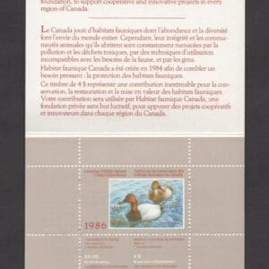 Scott# FWH2 CANADA "DUCK STAMP"1986 CANADA PRESENTATION BOOK, MNH - Image 3