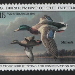 Scott# RW62 DUCK STAMP 1995 "MALLARDS" MNH, VERY NICELY CENTERED