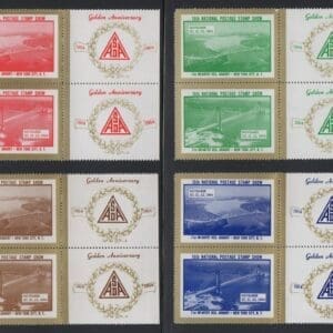 1964 16th ANNUAL ASDA STAMP EXPO CINDERELLAS PERFORATED SET 4 MNH