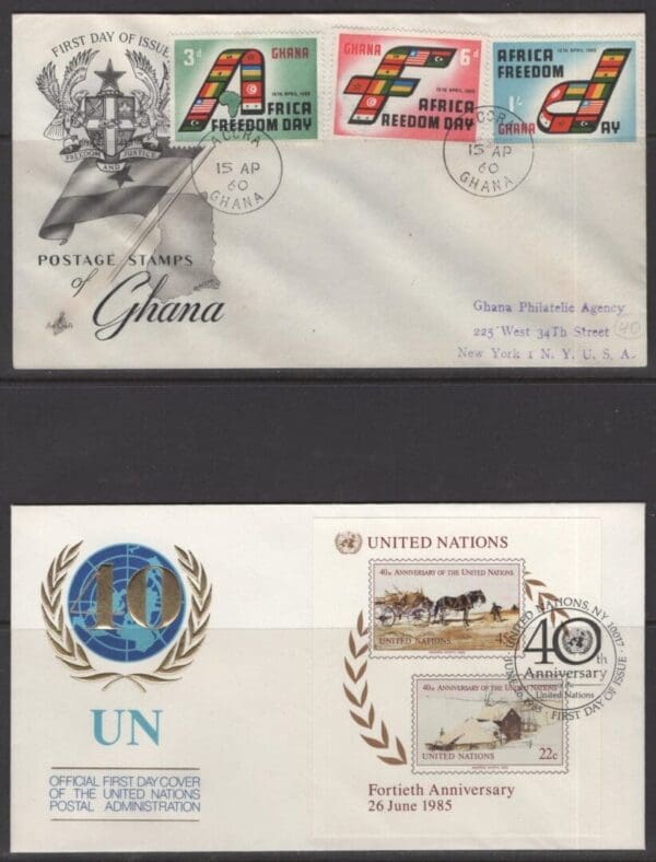 WW COVER LOT (22) NICE MIX OF GB, VATICAN, GHANA, UN AND US COVERS - Image 12