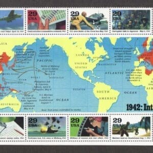 Scott# 2697 "WORLD WAR II -1942 INTO THE BATTLE" SHEET (10) MNH