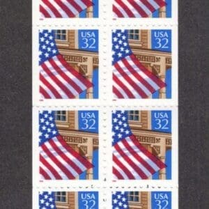 Scott# 2916a FLAG OVER PORCH MNH BKLT PANE (10) PLATE#11111