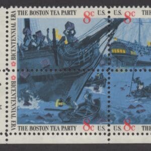 Scott# 1480-83 "BOSTON TEA PARTY" MNH ZIP BLOCK (4) NICELY CENTERED