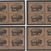 Scott# 1392 "BUFFALO-WILDLIFE CONSERVATION" PLATE BLOCK MATCHED SET P# 31960