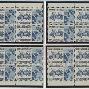 Scott# 1406 "WOMEN'S SUFFRAGE" MNH MATCHED PLATE BLOCK SET, PLATE # 32187