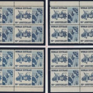 Scott# 1406 "WOMEN'S SUFFRAGE" MNH MATCHED PLATE BLOCK SET, PLATE # 32131