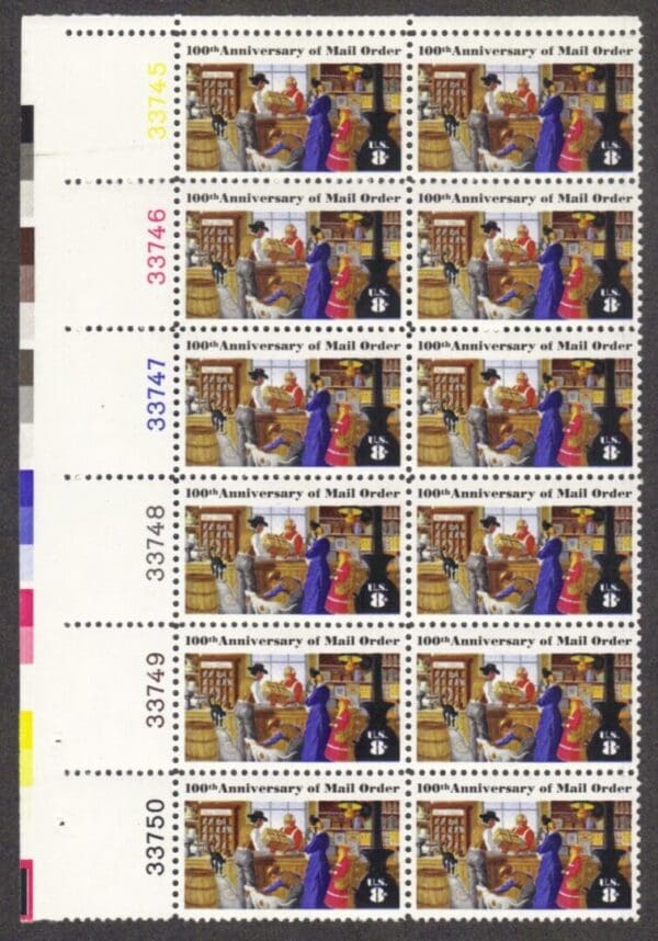 Scott# 1468 "RURAL POST OFFICE" PLATE BLOCK (12) MNH